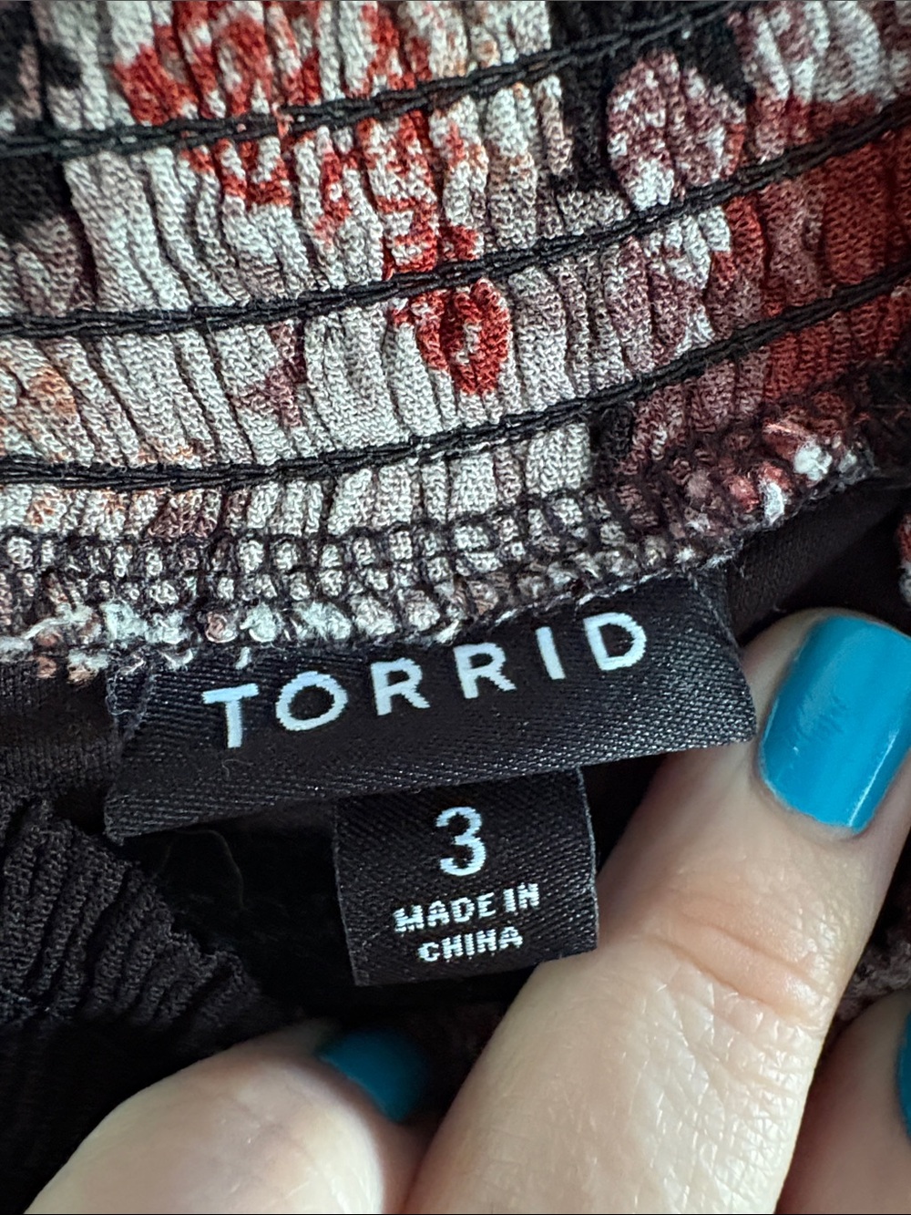 Torrid Midi Gauze Mock Neck Floral Sleeveless Dress in Black and Coral - Picture 9 of 9